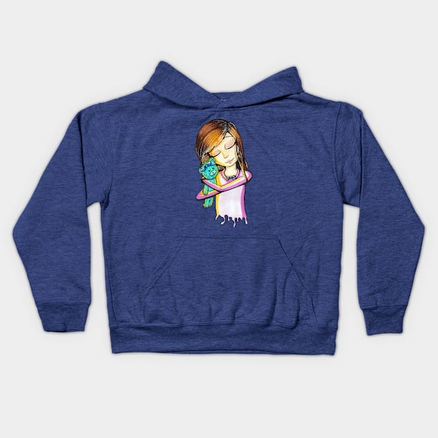 Best Friends (AQB) Kids Hoodie by MB's Workshop